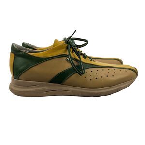 Alberto Guardiani Trainers Mens 7 (Womens 9) Leather Low Lace Up Blue Again Shoe